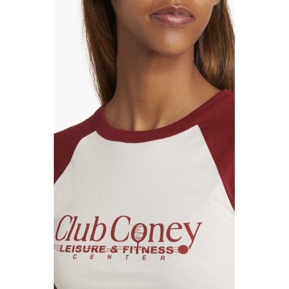 nwt CONEY ISLAND PICNIC Club Coney Cropped Cotton Baby Tee - Picture 5 of 6